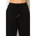 Drawstring Straight Jogger Pants | Black