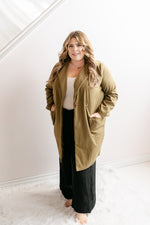 The Curvy Classic Coat | Warm Olive