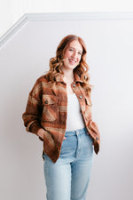 The Clara Plaid Shacket | Rust