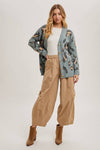 Button Up Cheetah Cardigan | Oatmeal