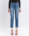 The Tori High Rise Cuffed Crop Slim Straight Jean