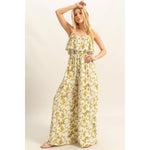 Floral Print Spaghetti Strap Jumpsuit | Matcha