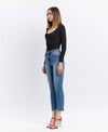 The Tori High Rise Cuffed Crop Slim Straight Jean