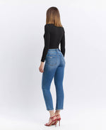 The Tori High Rise Cuffed Crop Slim Straight Jean