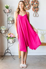 Curvy Solid Midi Dress | Dk Sage