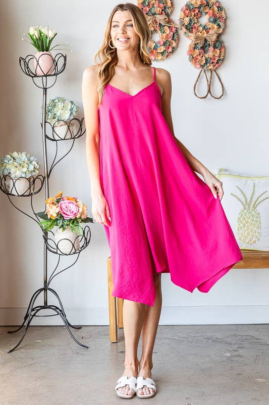 Curvy Solid Midi Dress | Dk Sage