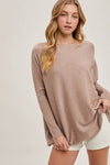 Flowy Boatneck Dolman Tunic | Latte