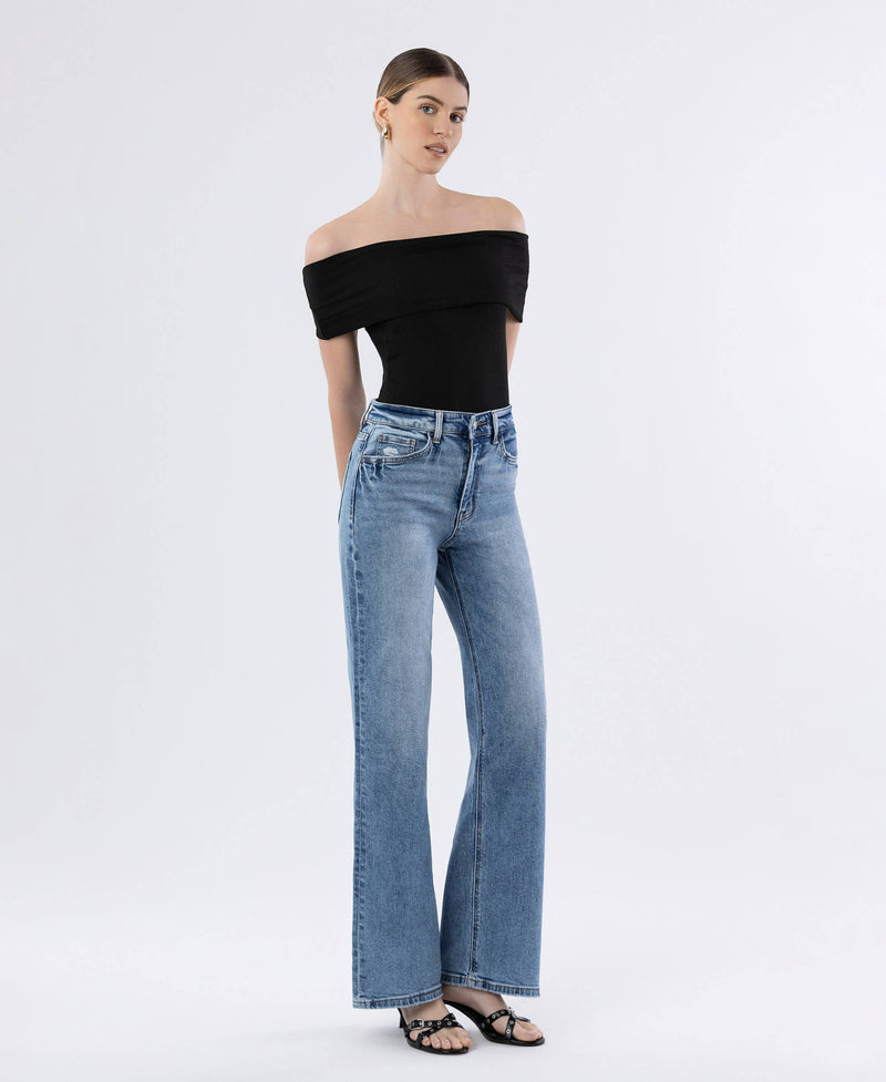 The Hanson Super High Rise Wide Leg Jeans