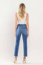 The Shirley High Riss Straight Ankle Jean