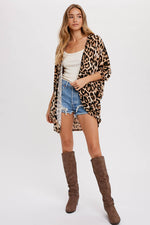 Cheetah Dolman Cardigan | Brown