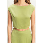 Sleeveless Top And Maxi Skirt Set | Matcha