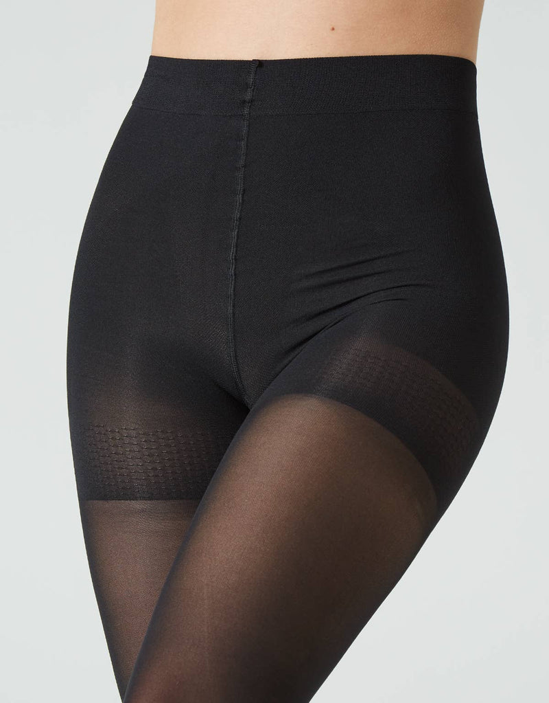 Sheer Shaping Tights Control Body Pantyhose | Black