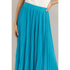Pleated High-Waist Mesh Skirt | Turquoise