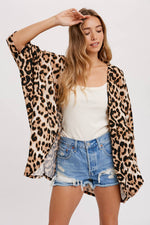 Cheetah Dolman Cardigan | Brown