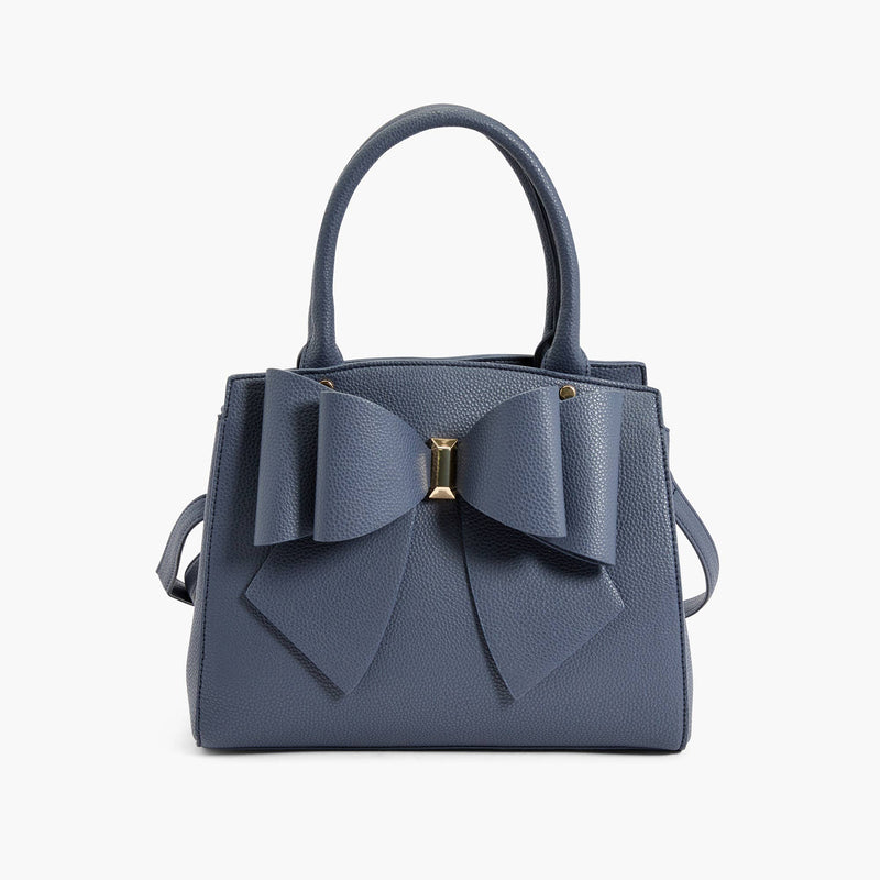 Park Double Bowtie Top Handle Satchel | Navy