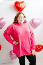 Curvy Live In Hoodie | Hot Pink