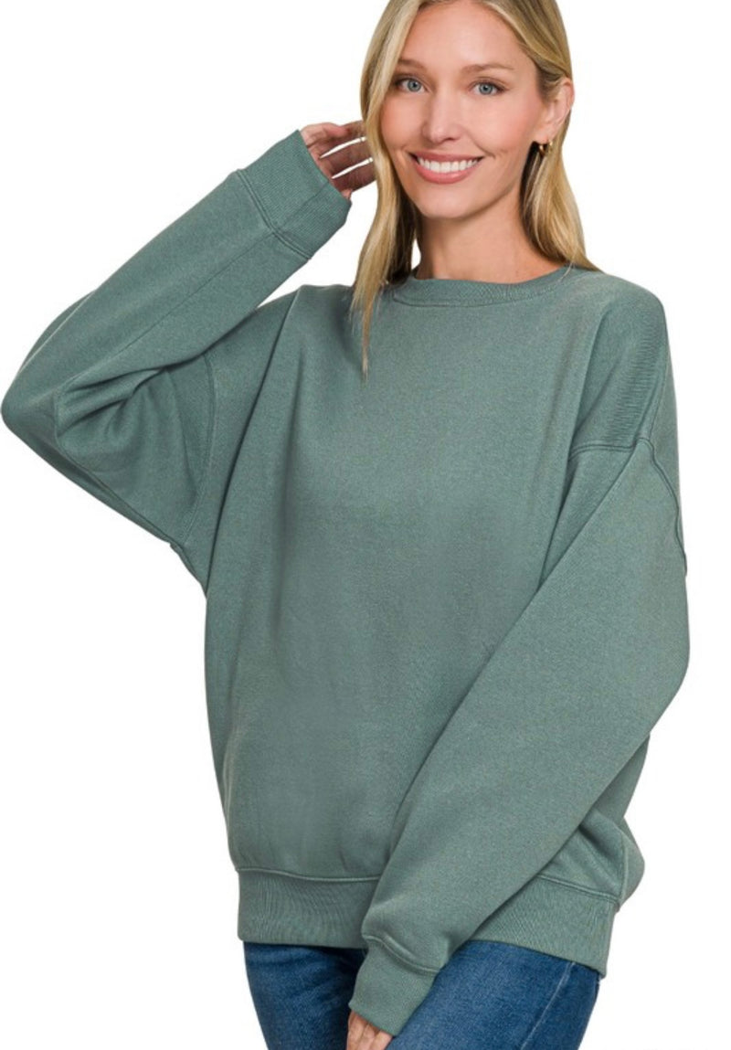 Fleece Sweatshirt | Ash Jade