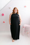 Solid Maxi Dress | Black