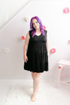 Tiered Short Dress | Black
