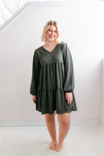 Fall Favourite Long Sleeve Dress | Olive