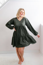 Fall Favourite Long Sleeve Dress | Olive