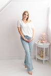 The Abby High Rise Slim Wide Leg Jeans