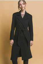 The Rebecca Tie-Front Coat | Black