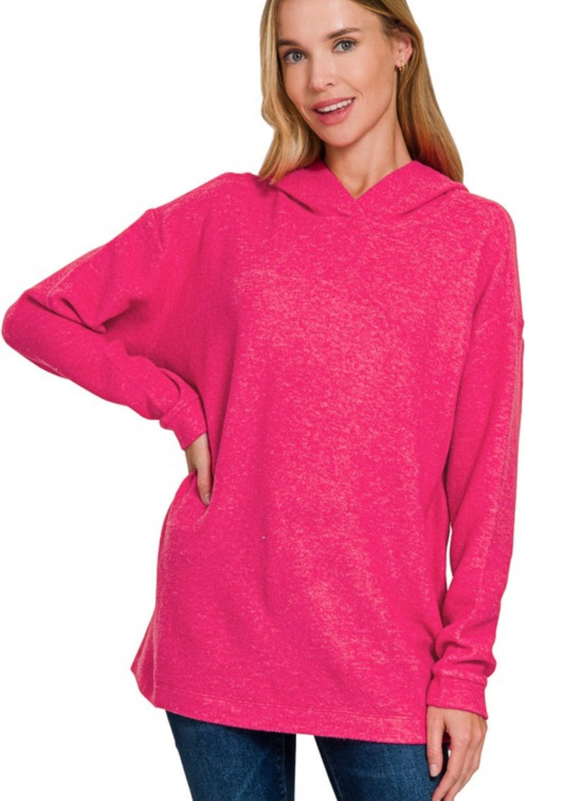 Live In Hoodie | Hot Pink