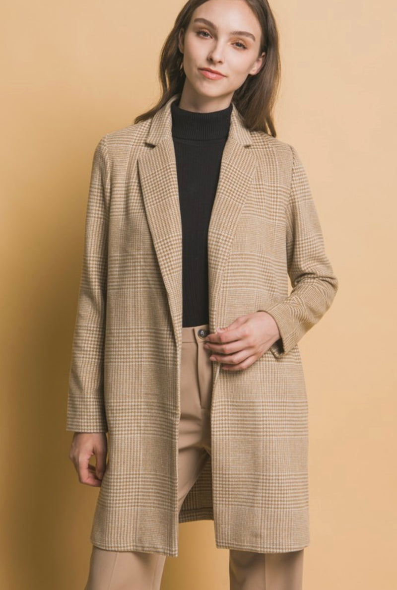 The Clyde Coat | Plaid Camel