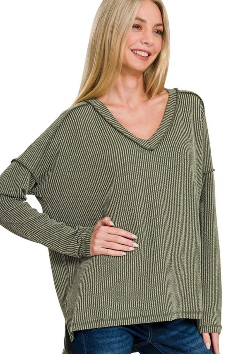 The Taylor Corded Sweater | Olive