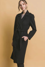 The Rebecca Tie-Front Coat | Black