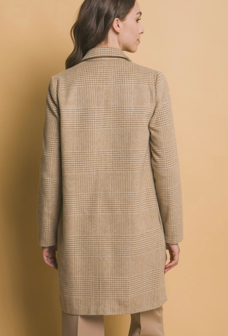 The Clyde Coat | Plaid Camel