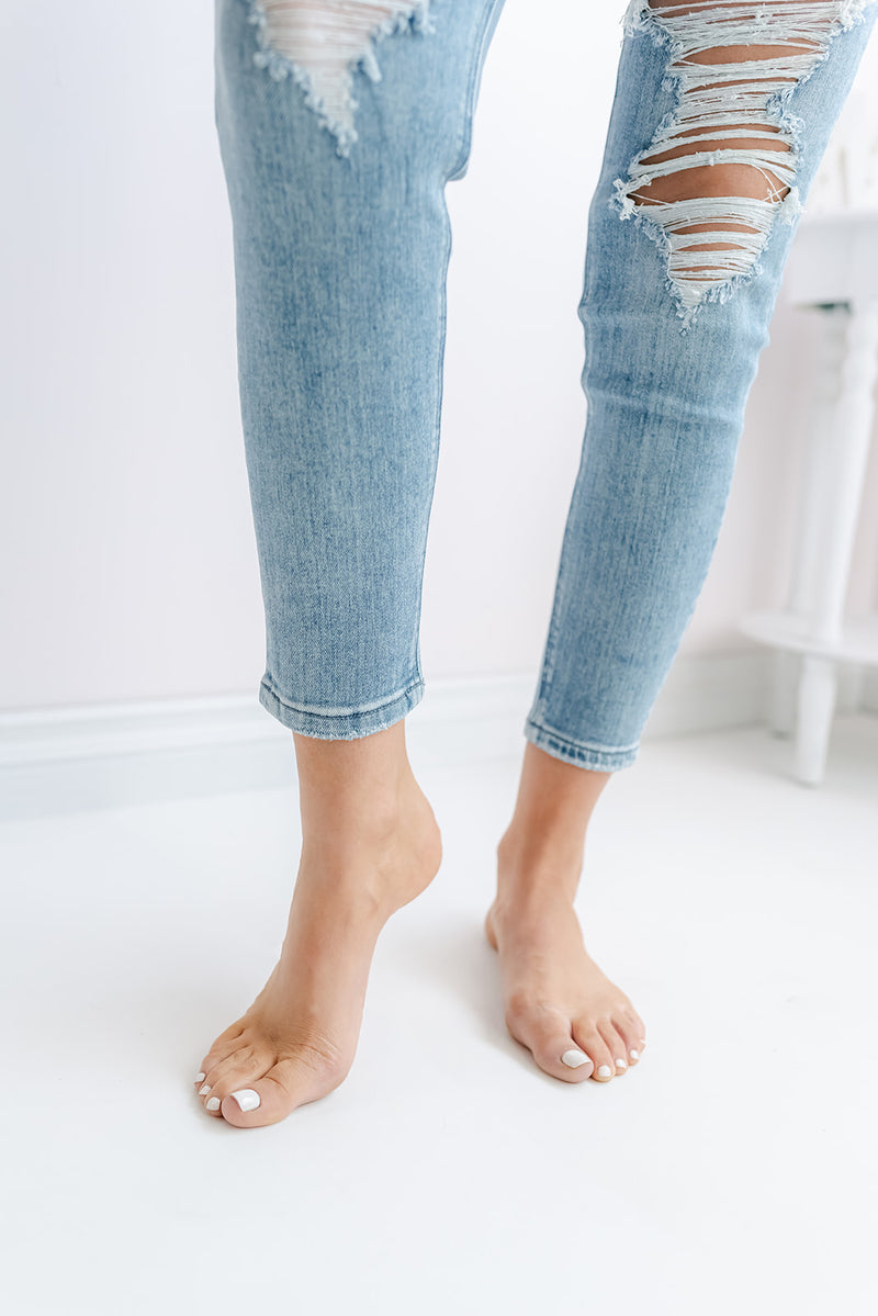 The Amanda High Rise Ankle Skinny Jean