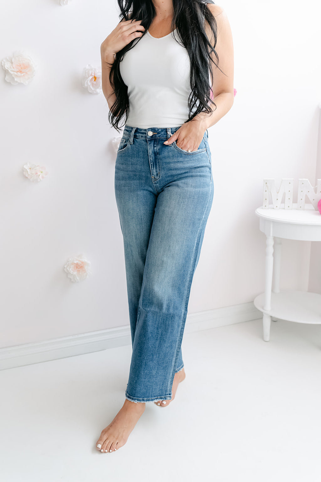 The Abby High Rise Wide Leg Jeans - MNR Beauty Boutique