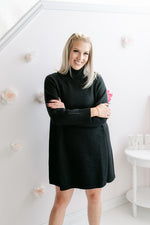 Turtleneck Sweater Dress | Black - MNR Beauty Boutique