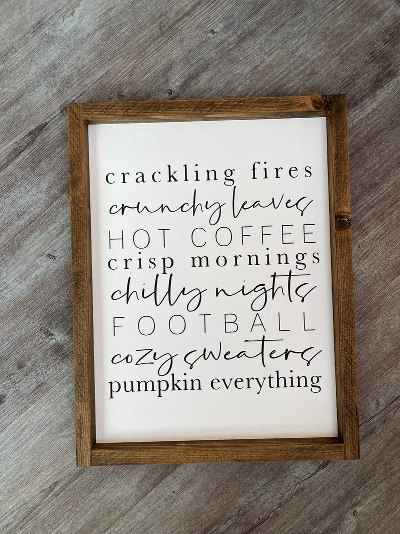 Crackling Fires Wooden Sign 13x17 - MNR Beauty Boutique