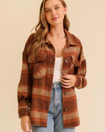 The Clara Plaid Shacket | Rust