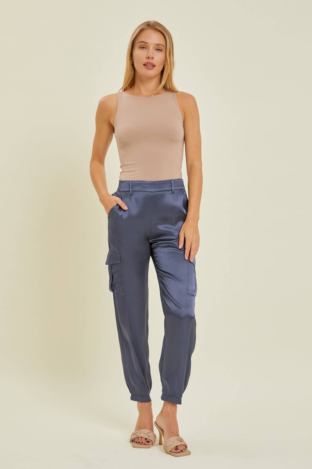 The Brighten Pant | Slate Blue - MNR Beauty Boutique