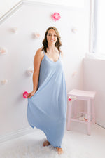 Cami V-neck Maxi Dress | Spring Blue