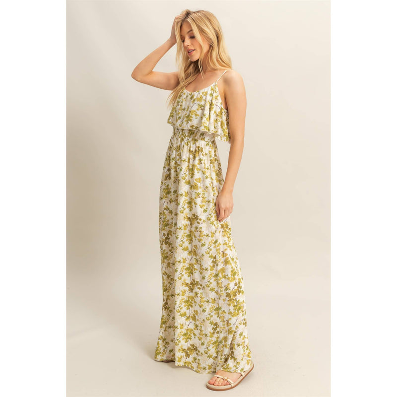 Floral Print Spaghetti Strap Jumpsuit | Matcha
