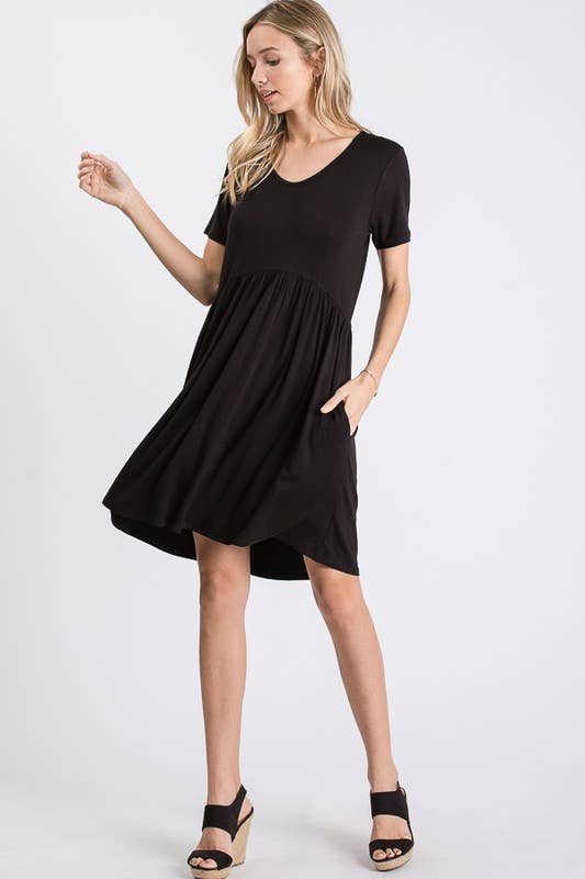 The Amanda Tee Shirt Dress | Black