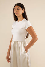 Fanny Contrast Midi Dress | Black