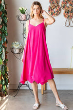 Curvy Solid Midi Dress | Dk Sage