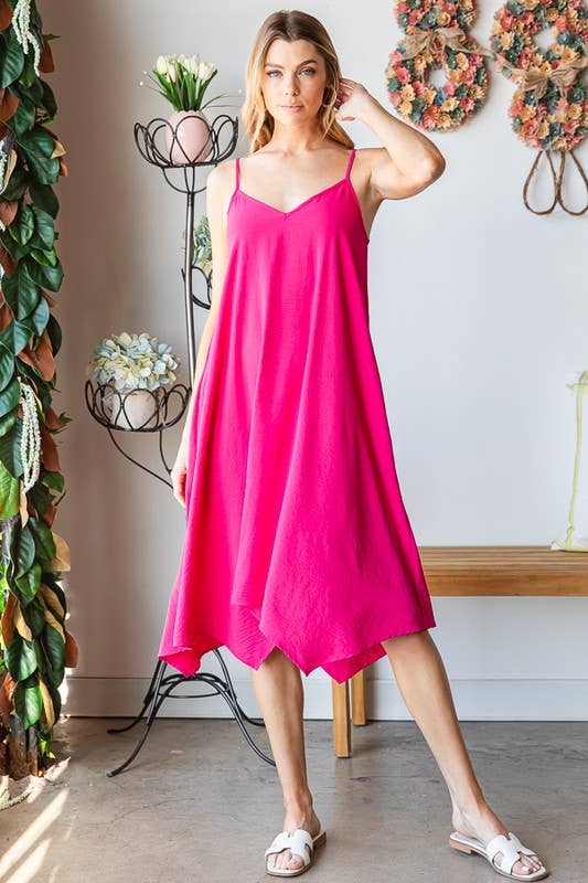 Curvy Solid Midi Dress | Dk Sage