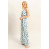 Floral Print Spaghetti Strap Jumpsuit | Blue