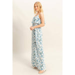 Floral Print Spaghetti Strap Jumpsuit | Blue