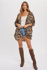 Cheetah Dolman Cardigan | Brown