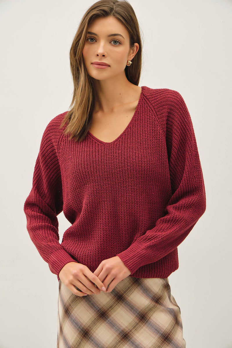 The Move Slow Sweater | Wine
