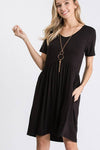 The Amanda Tee Shirt Dress | Black