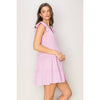 Double Gauze Tiered Mini Dress | Lavender